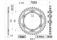 Звезда ведомая Ognibene 7083-Z40 (JTR897.40)