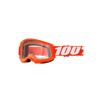 Очки 100% Strata 2 Neon Orange / Clear Lens
