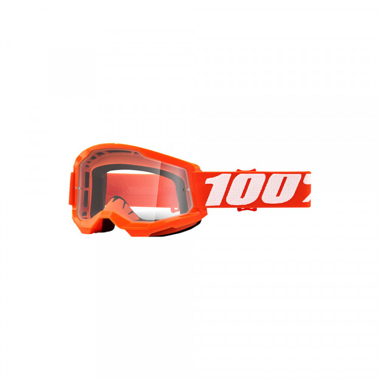 Очки 100% Strata 2 Neon Orange / Clear Lens