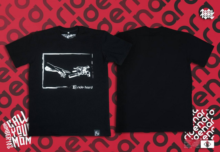 Футболка RIDE HARD stunt черная XL