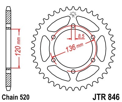 Звезда ведомая JTR846.45