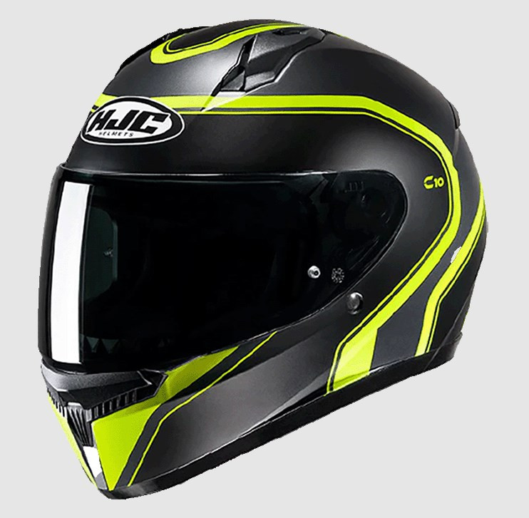 Шлем (интеграл)  HJC C10 ELIE MC3HSF черный/жёлтый матовый L