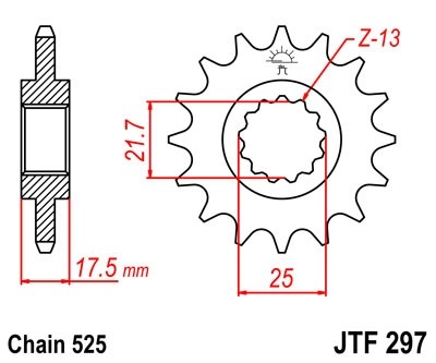 Звезда ведущая JTF297.15