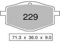 Колодки дискового тормоза Trofeo Organic 229  (LMP175, FDB383)