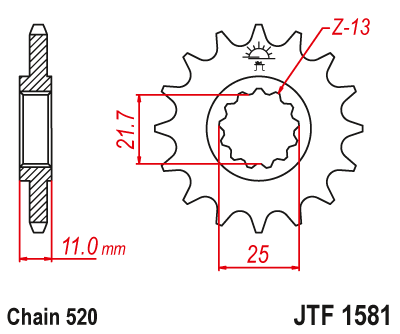 Звезда ведущая JTF1581.14