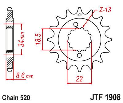 Звезда ведущая JTF1908.15