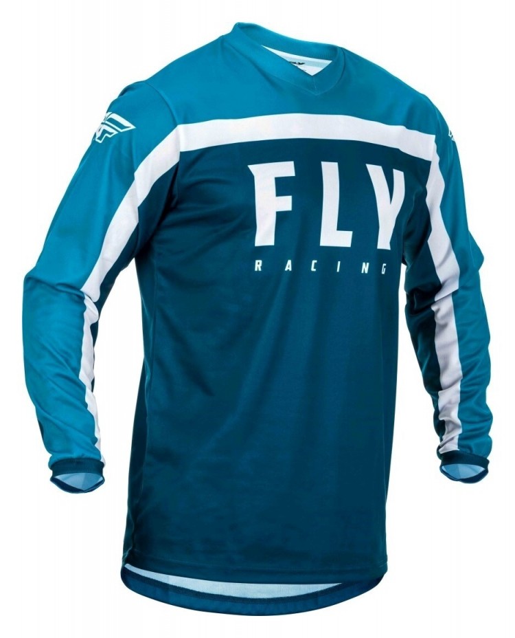 Футболка для мотокросса FLY RACING F-16 синяя/голубая/белая