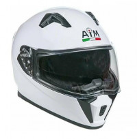 Шлем (интеграл) AiM JK320 белый глянцевый, XL
