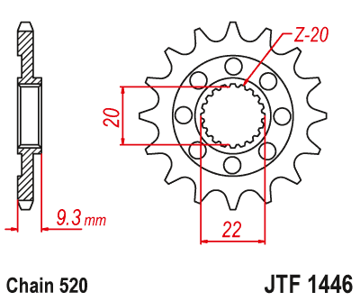 Звезда ведущая JTF1446.13