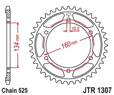 Звезда ведомая JTR1307.42ZBK