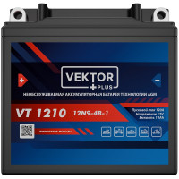 АКБ VEKTOR VT 1210 EB9A-4 YTB9, 12N9-4B-1 (135 x 75 x 139) 9Ач (CT1210)