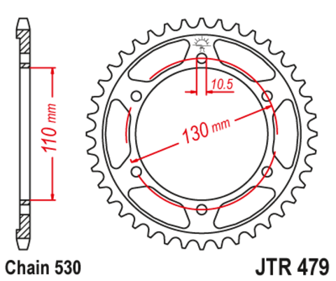 Звезда ведомая JTR479.48ZBK