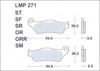 Колодки дискового тормоза AP Racing LMP271 ORR  (FDB2018 / FA181 / FA245)