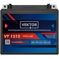 АКБ VEKTOR VT 1211 EBZ12-4-1 YTZ12S, YTZ14S (150 x 88 x 110) 11Ач (CT1211)