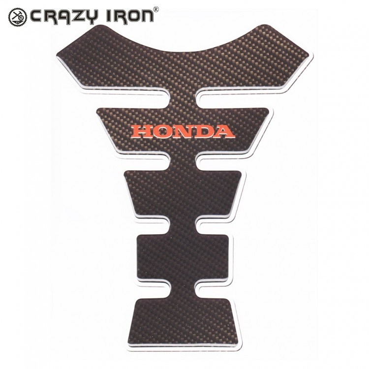 Наклейка на бак Crazy Iron, под карбон [Honda]