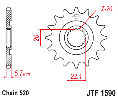 Звезда ведущая JTF1590.12