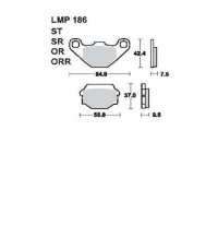 Колодки дискового тормоза AP Racing LMP186 SR (FDB314 / FA067)