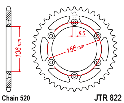 Звезда ведомая JTR822.48