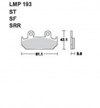 Колодки дискового тормоза AP Racing LMP193 SF (FDB462 / FDB2113)