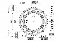 Звезда ведомая Ognibene 5097-041 (JTR822.41)