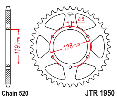 Звезда ведомая JTR1950.48
