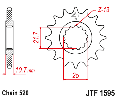 Звезда ведущая JTF1595.16RB