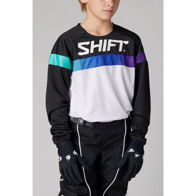 Мотоджерси подростковая Shift White Label Ultra Youth Jersey (White/Ultraviolet, YL, 2021 (26385-476-YL))