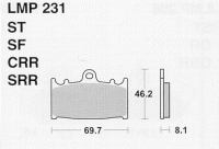 Колодки дискового тормоза AP Racing LMP231 SF  (FDB574 / FA158)