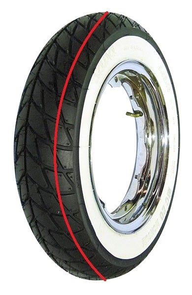 Шина Mitas MC-20  130/70-12 White wall [62P TL Reinf.]