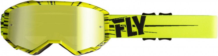 Очки для мотокросса FLY RACING ZONE (2019) Hi-Vis жёлтые/чёрные, золотистые