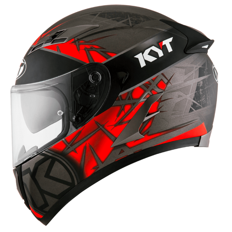 Шлем (интеграл) KYT FALCON 2 RIFT красный/черный матовый