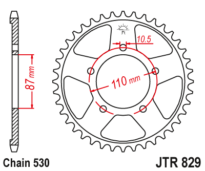 Звезда ведомая JTR829.45