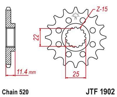 Звезда ведущая JTF1902.15RB
