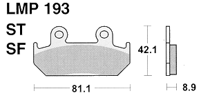 Колодки дискового тормоза AP Racing LMP193 ST  (FDB462 / FDB2113)