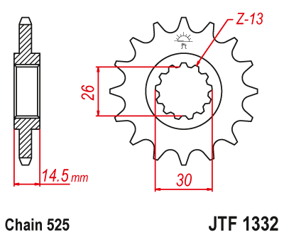 Звезда ведущая JTF1332.16