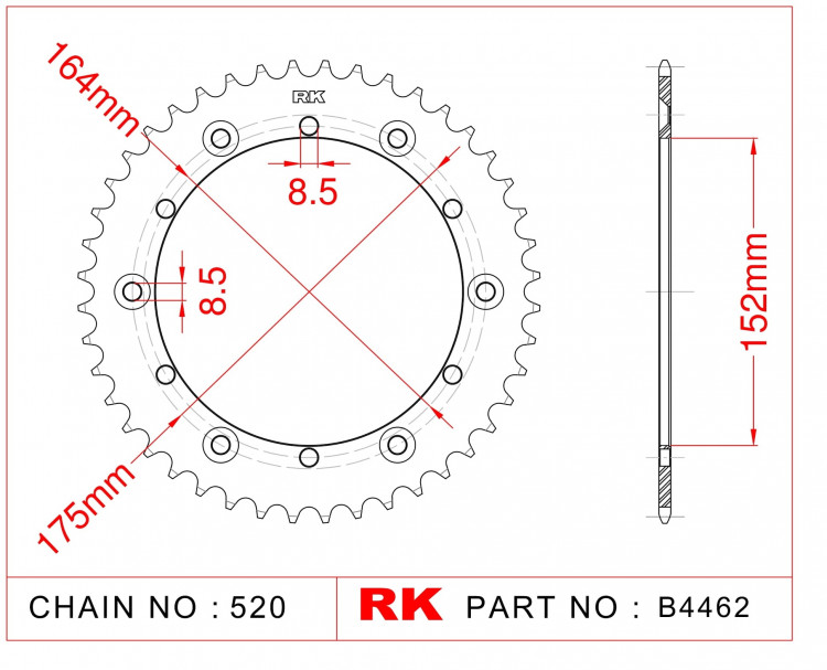Звезда ведомая RK B4462-41 (JTR853.41)