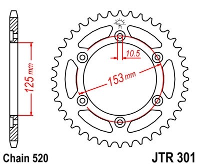 Звезда ведомая JTR301.40