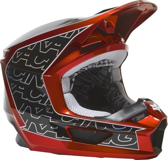 Мотошлем Fox V1 Peril Helmet (Flow Red, M, 2022 )