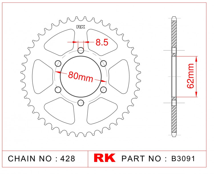 Звезда ведомая RK B3091-51 (JTR1842.51)