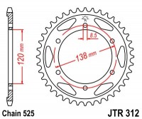 Звезда ведомая JTR312.40