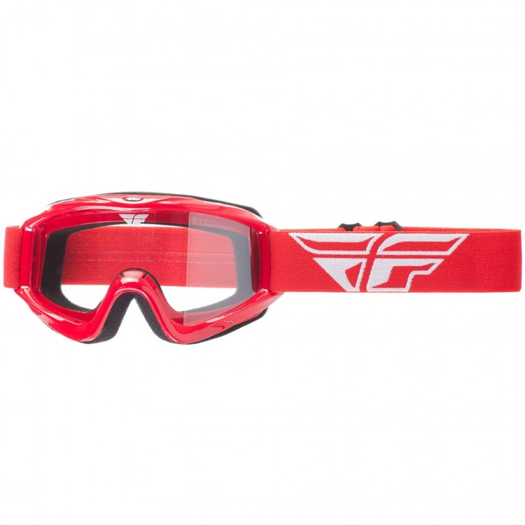 Очки для мотокросса FLY RACING FOCUS (2019) красные, прозрачные