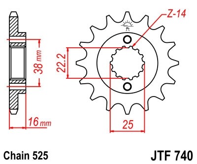Звезда ведущая JTF740.15
									купить с доставкой Звезда ведущая JTF740.15