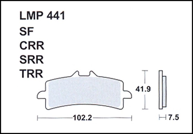 Колодки дискового тормоза AP Racing LMP441 STR (SBS 841RS / FDB2218 / FA447 / LMP501)