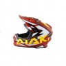 Шлем (кроссовый) Ataki JK801 Rampage коричневый/желтый глянцевый