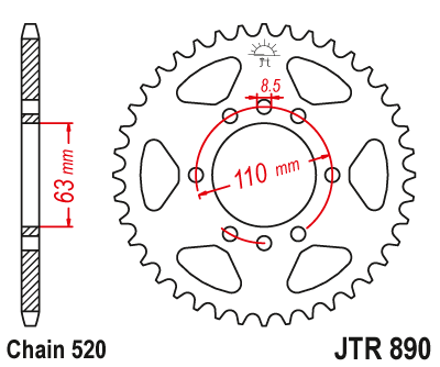Звезда ведомая JTR890.42 ZBK