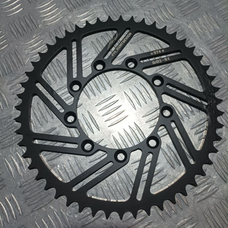 Звезда ведомая  51T (черная) #10_Kuntsevich TM Racing EN, MX