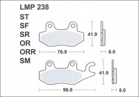 Колодки дискового тормоза AP Racing LMP238 SM  (FDB631 / FA165)