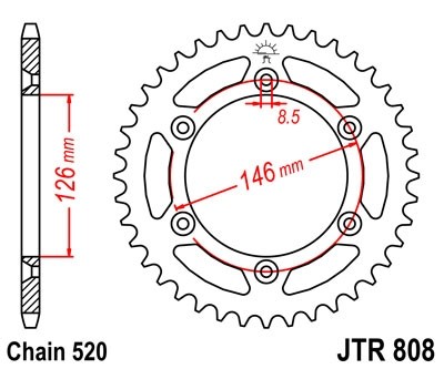 Звезда ведомая JTR808.41