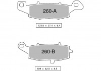 Колодки дискового тормоза Trofeo Organic 260  (LMP305, FDB2048)
