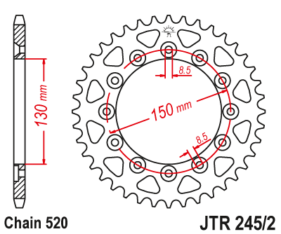 Звезда ведомая JTR245/2.53